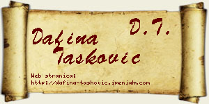 Dafina Tasković vizit kartica